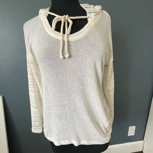 Splendid Lightweight Cream Hoodie Size Small